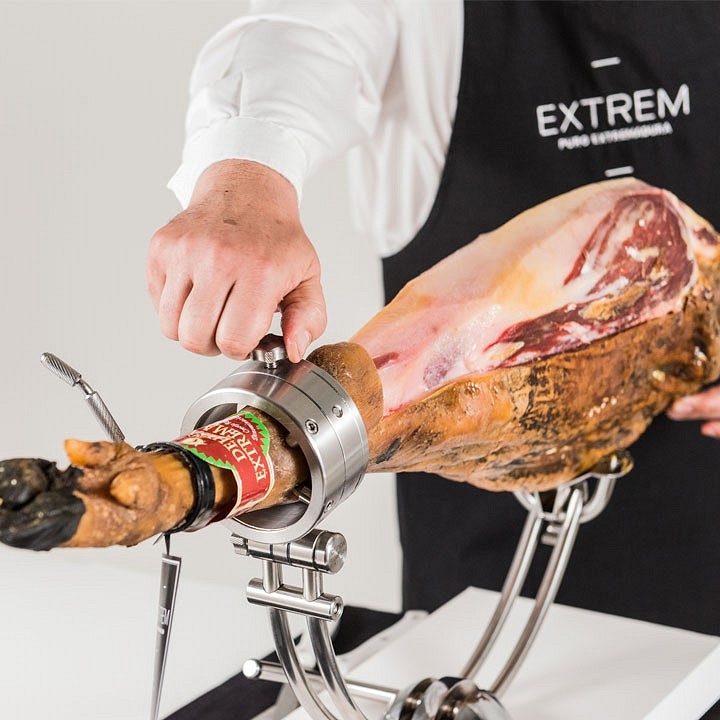 Jamón de bellota 100% ibérico (Rango 6,5 - 7kg) + Jamonero - Imagen 3